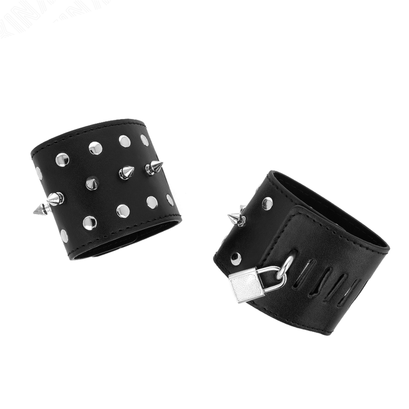 KINK - PUNK WRIST DEVICES WITH SPIKES 25 X 6 CM