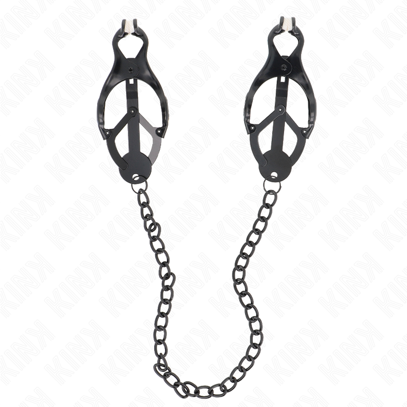 KINK - JAPANESE CLOVER EAR CLIPS WITH 30CM BLACK CHAIN