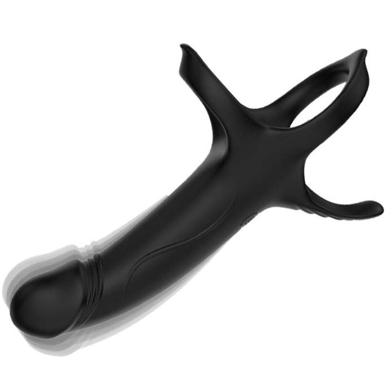 ARMONY - BLACK DILDO WITH RING AND VIBRATOR