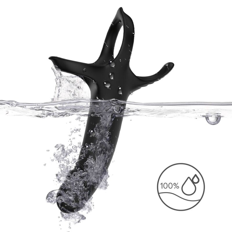 ARMONY - BLACK DILDO WITH RING AND VIBRATOR