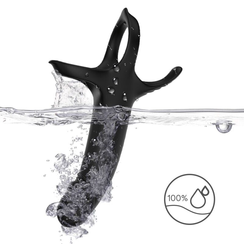 ARMONY - BLACK DILDO WITH RING AND VIBRATOR