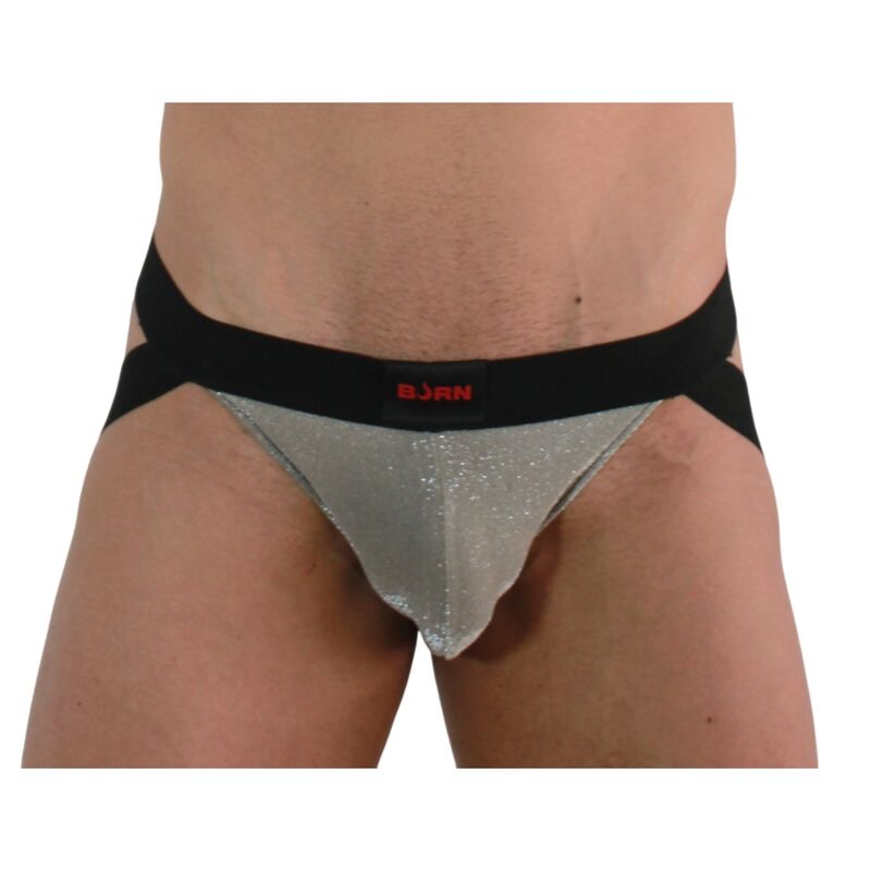 001 shiny jock beige / negro s
