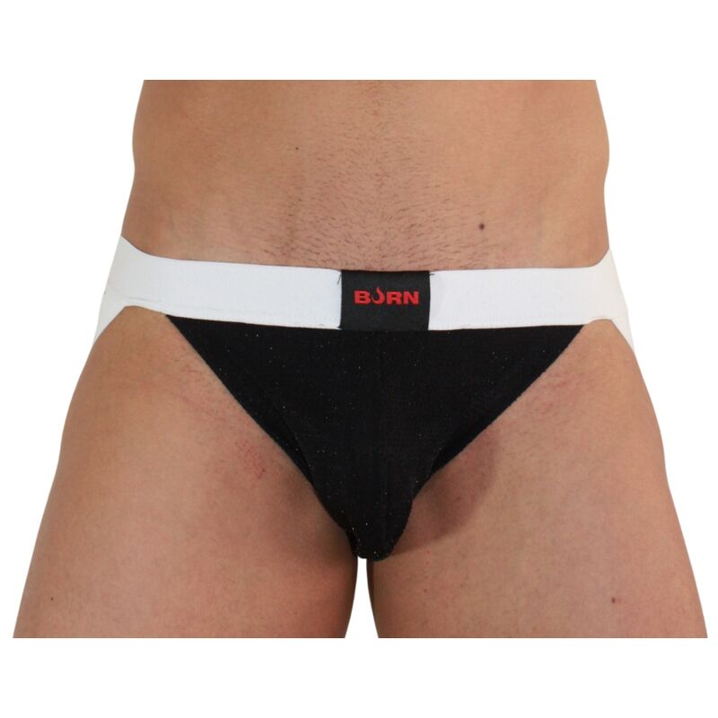 BURN - 004 JOCK GLOSS BLACK / WHITE XL