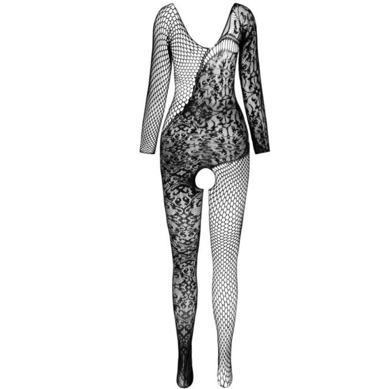 Bs 107 black bodystocking one size