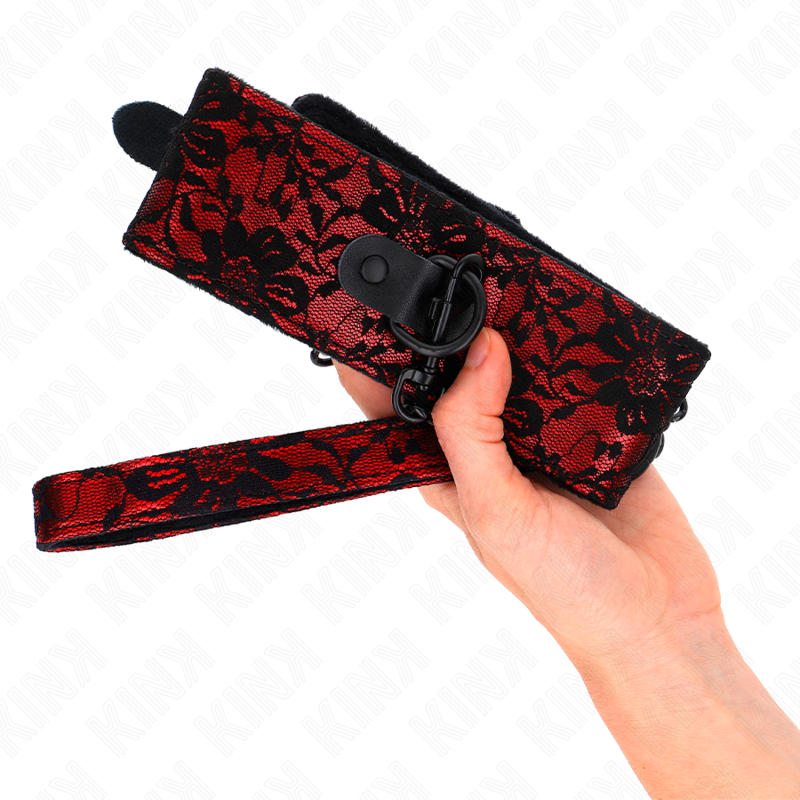 Lace collar with belt with real leather belt 105 cm / 44 x 5.5 cm