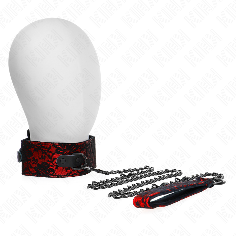 KINK - Lace necklace with belt, 105 cm / 44 x 5.5 cm, made of genuine leather