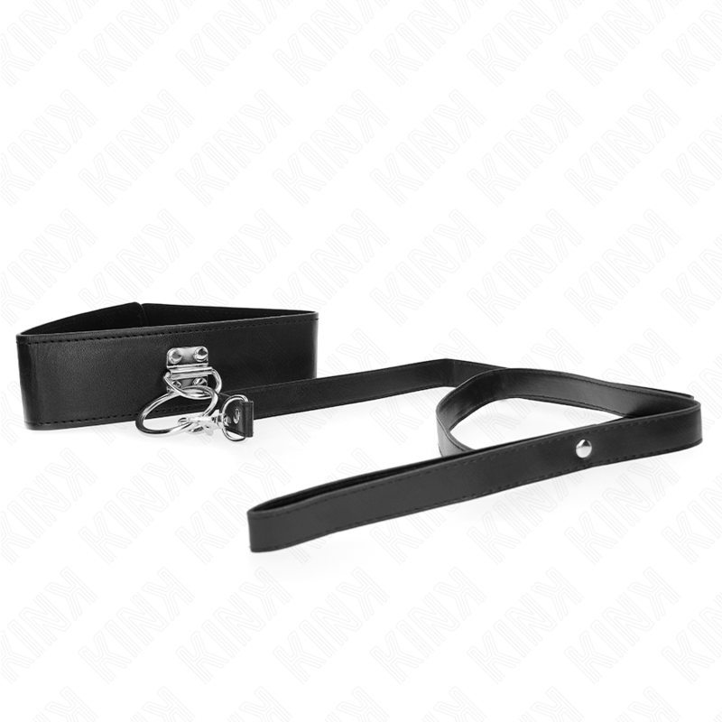 KINK - 116 CM STUDDED LEASH WITH 50 X 5 CM LEATHER STRAP