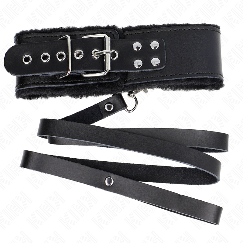 Necklace with belt 116 cm with adjustable black leather strap 40-48 cm x 6 cm