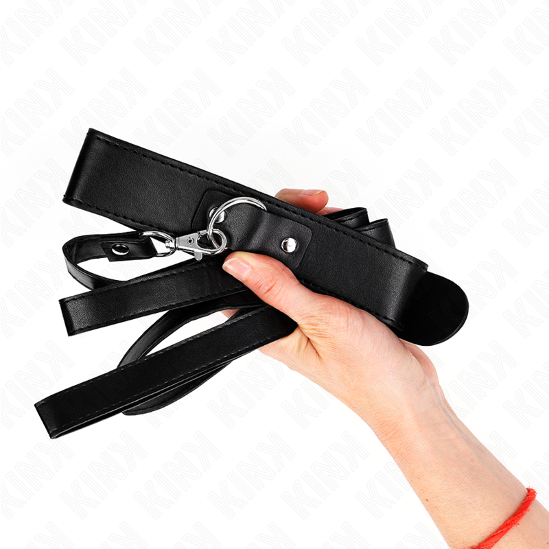 KINK - NECKLACE WITH BELT 116 CM ADJUSTABLE BLACK BRACELET 32-50 CM X 8 CM