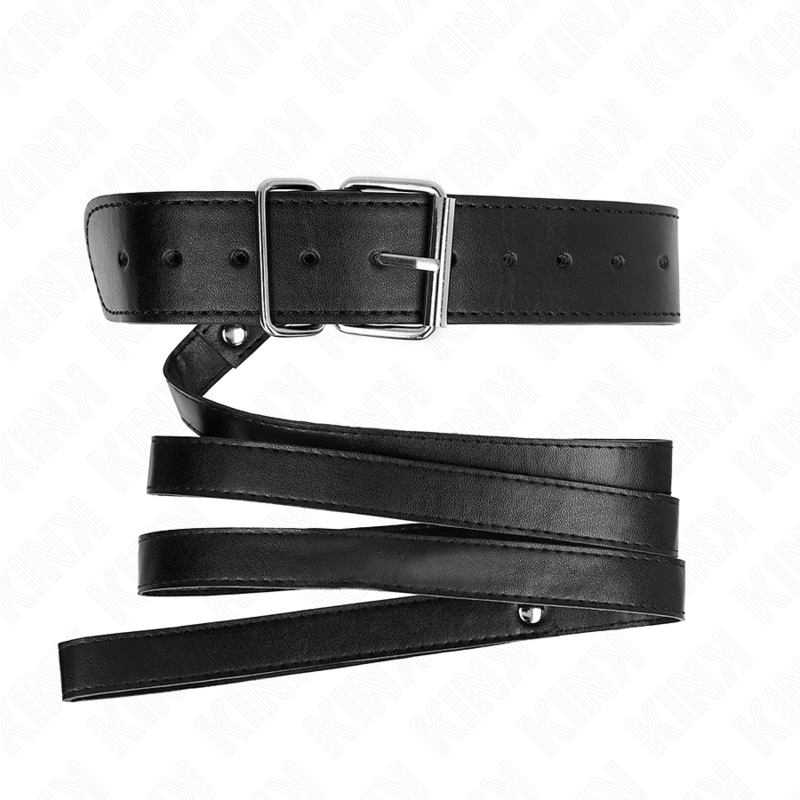 KINK - NECKLACE WITH BELT 116 CM ADJUSTABLE BLACK BRACELET 32-50 CM X 8 CM