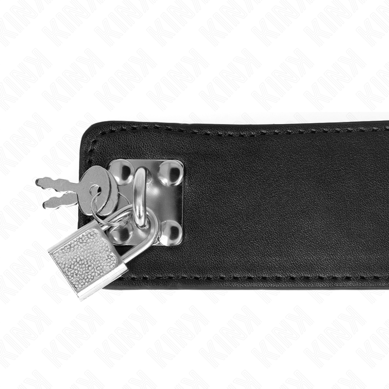 KINK - NECKLACE WITH 65 CM BELT WITH WIDE ADJUSTABLE BLACK BRACELET 33.5-41 CM X 5 CM