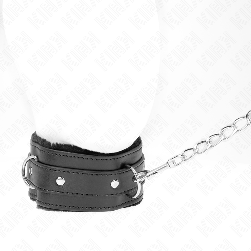 Collar with leash 65 cm with restrictions black 36-42 cm x 5.5 cm