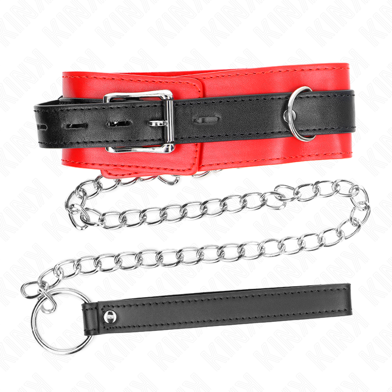 Necklace with belt 65 cm with red strap 54 x 4.5 cm