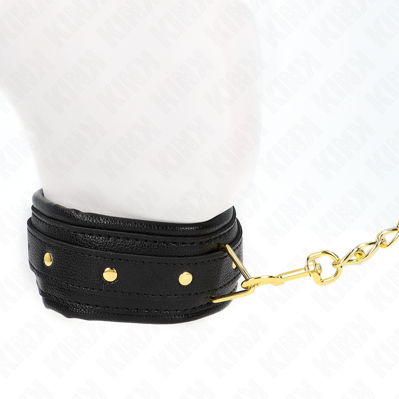 KINK - NECKLACE WITH IMITATION SPONGE LEATHER BRACELET, MODEL 1, ADJUSTABLE 37-54 CM X 3 CM