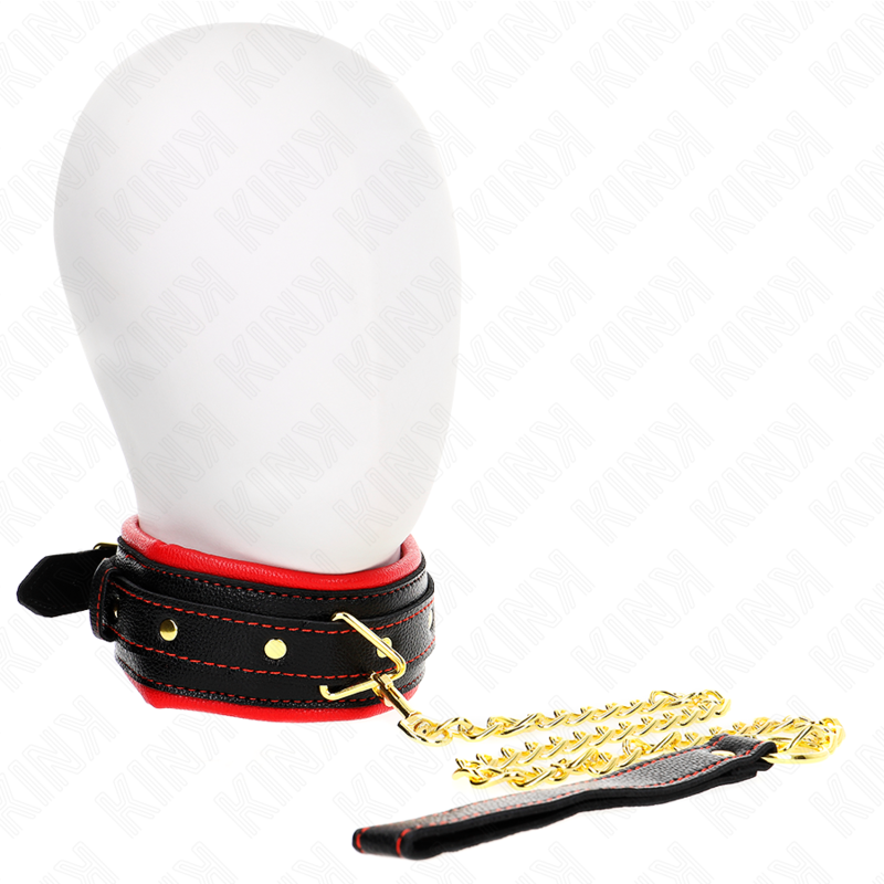 KINK - NECKLACE WITH BRACELET, IMITATION LEATHERETTE, TERM 2, ADJUSTABLE 37-54 CM X 3 CM