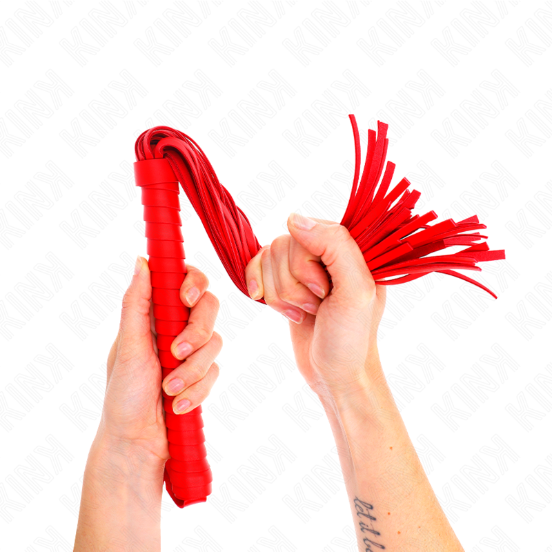 Red textured handle whisk 48.5 cm