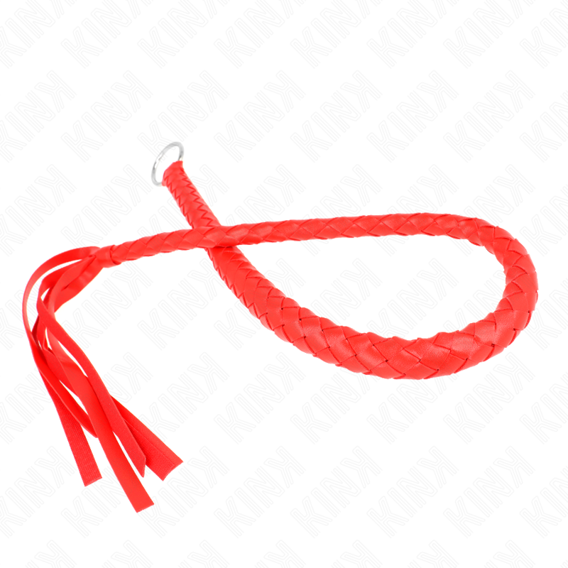 Snake whip with red ring 65 cm
