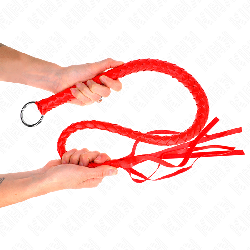 Snake whip with red ring 65 cm
