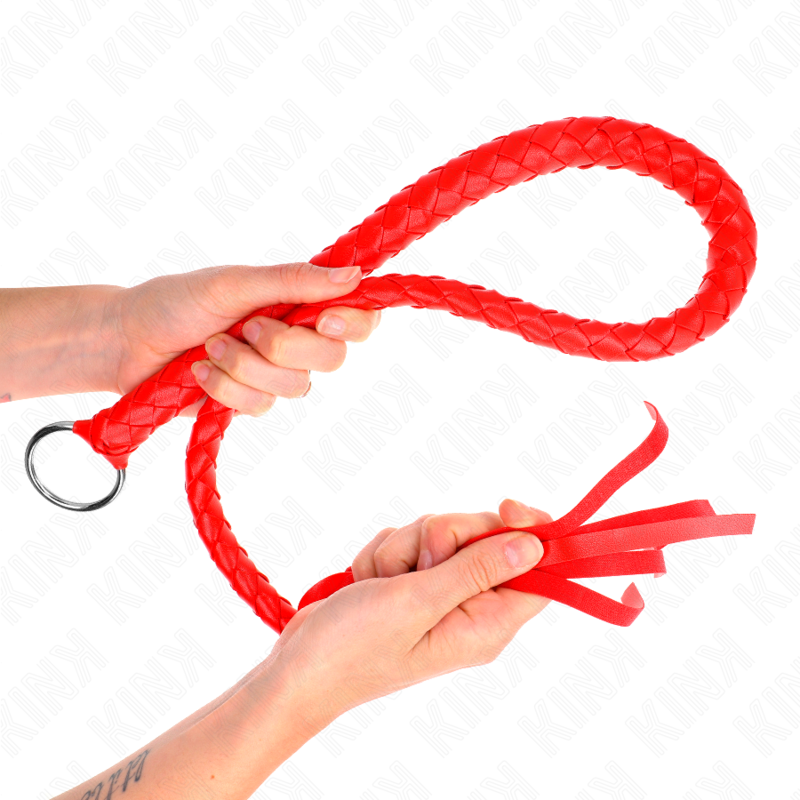 Snake whip with red ring 65 cm