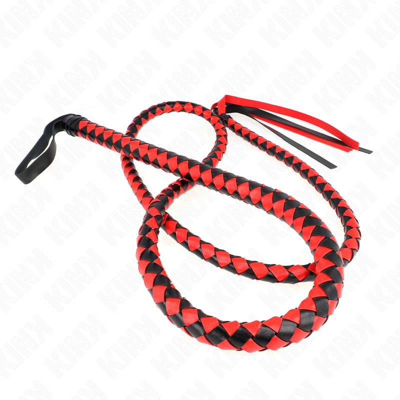 Long red snake whip 210 cm