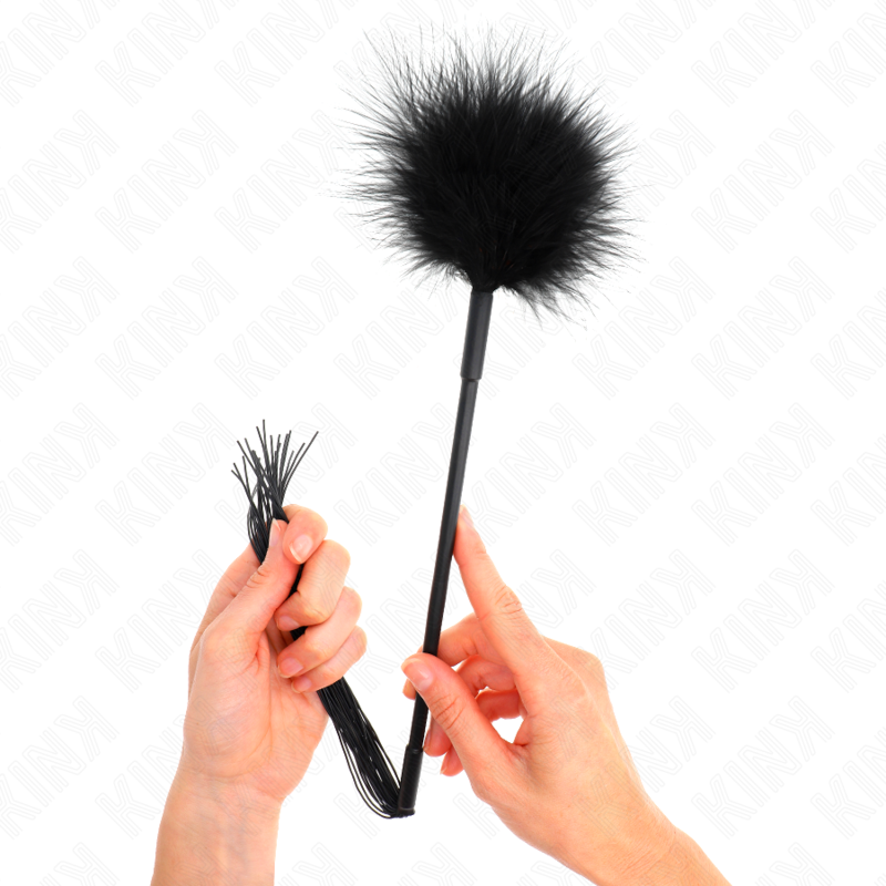 KINK - Silicone whip with feathers for tickling 47 cm