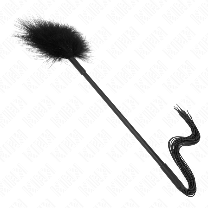 KINK - Silicone whip with feathers for tickling 47 cm