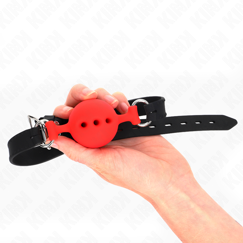 Full silicone bag 55 x 2 cm with 4.5 cm ball size m red adjustable 35-51 cm