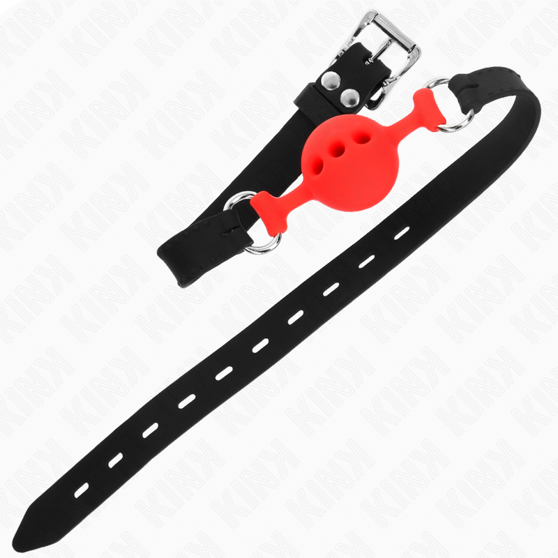 Bâillon Ball Gag Silicone 4 cm Sangle Ajustable 35-51 cm - Kink