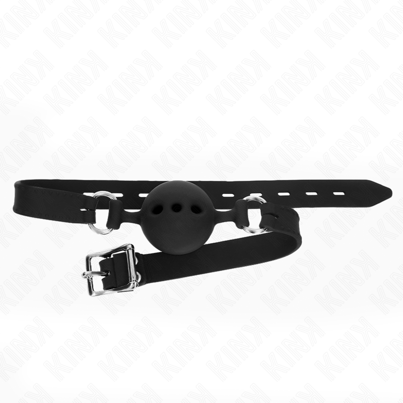 Fully silicone stick 55 x 2 cm with 5 cm ball size L black adjustable 35-51 cm