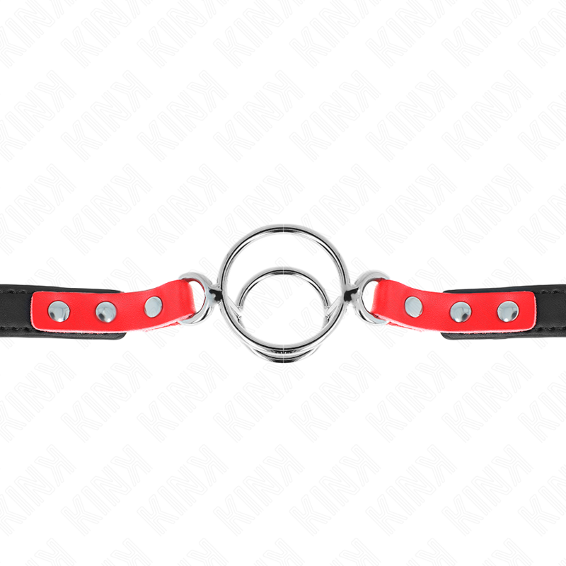 Gag with several o-rings 4 / 4.8 cm red 38 x 56 cm