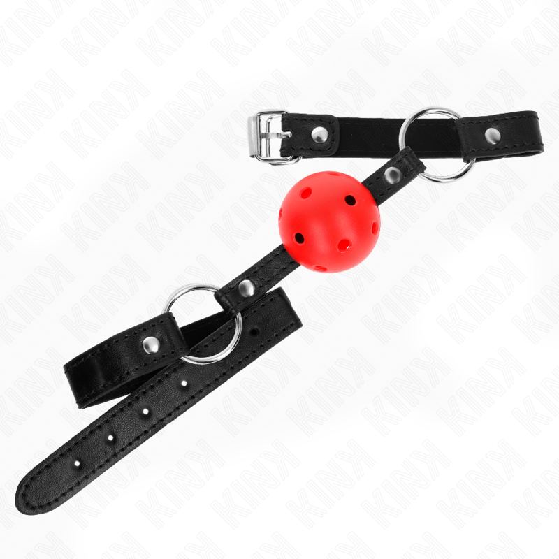 Red hard hollow ball 4.5 cm gag model 1 63.5 x 2 cm