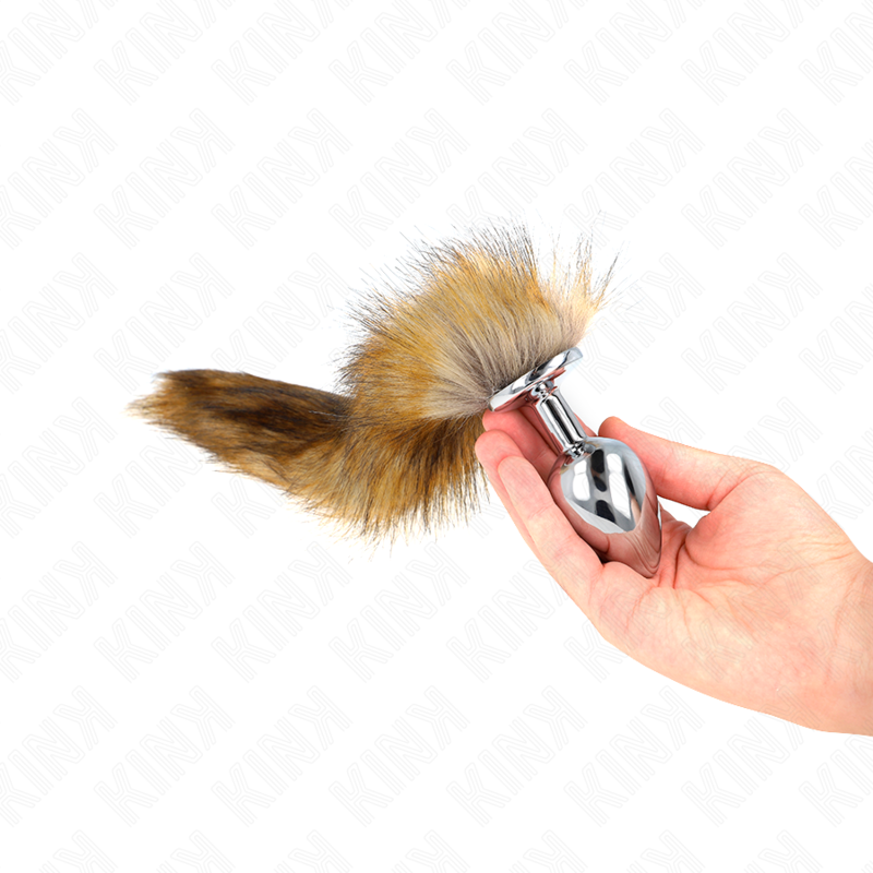 KINK - ANAL PLUG SIZE L 10 X 4 CM WITH 40 CM BROWN SYNTHETIC TAIL