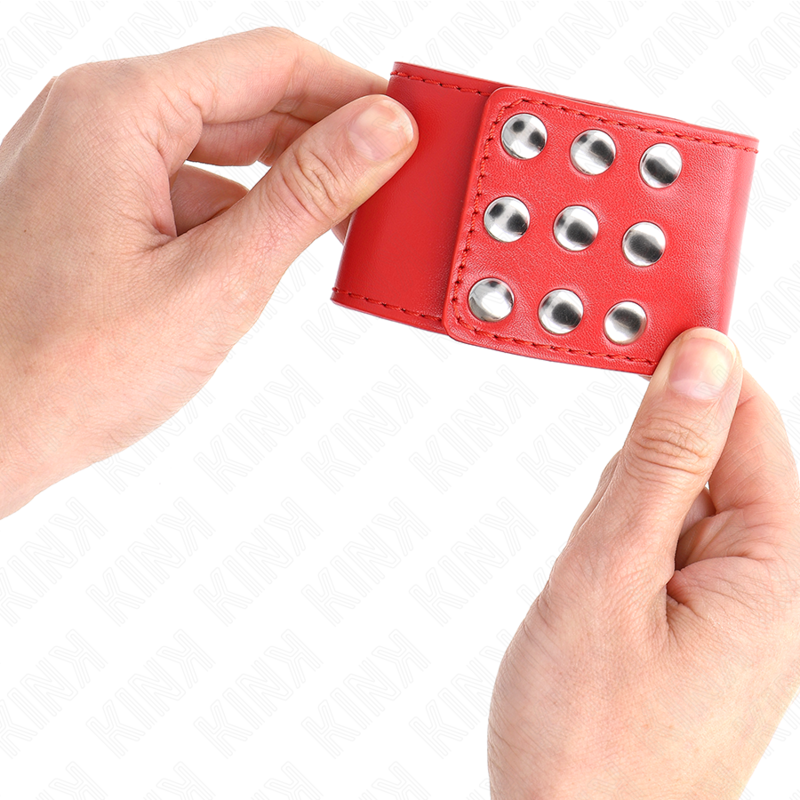 Wrist rest with adjustable red snap button 19-24 cm x 5.5 cm