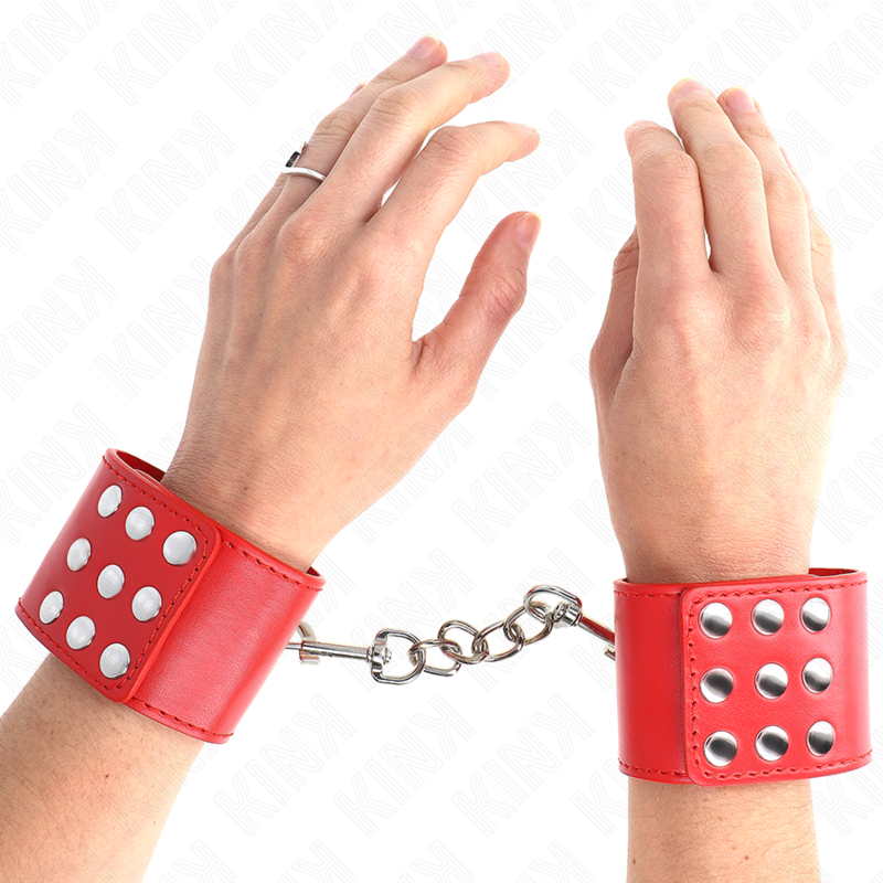 Menottes BDSM Bouton-Pression Réglables 19-24 cm - Kink