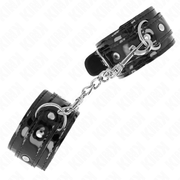 Adjustable shiny neoprene cuffs 17-24cm x 4.5cm