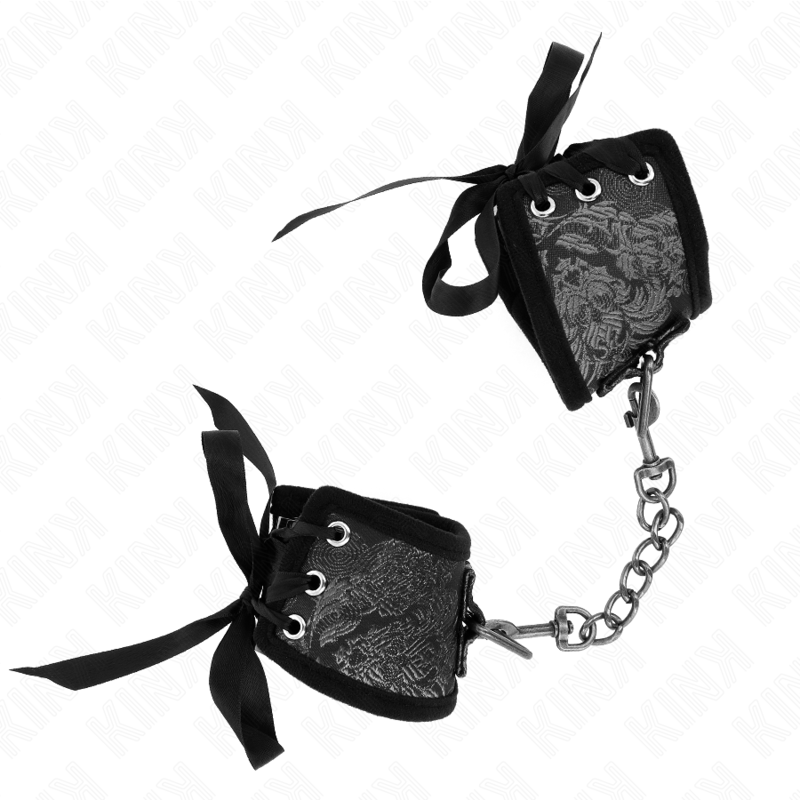 Scandal wrist restraints with black lace details 24.5 cm x 6.5 cm