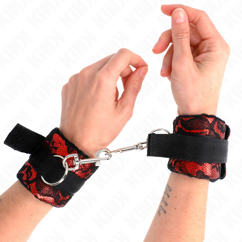 Red-black scandal wrist restraints