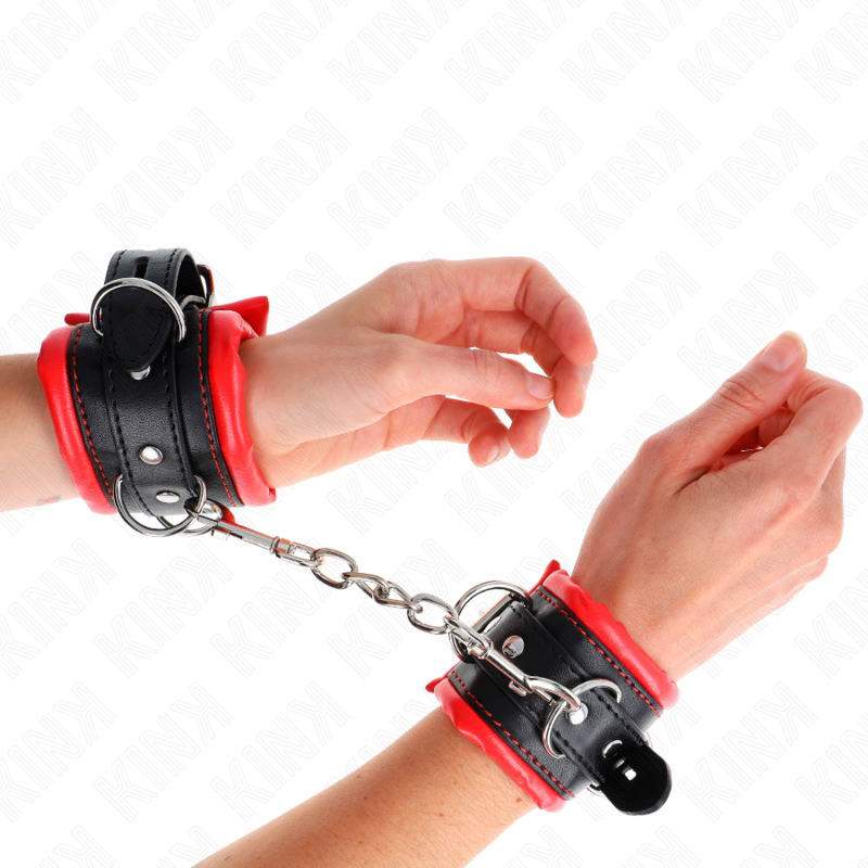 KINK - HEAVY WRIST SUPPORTS LINED WITH ADJUSTABLE RED FUR 20-30 CM X 6 CM