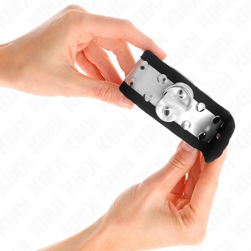 Slim wrist rests black/silver 30 x 4 cm