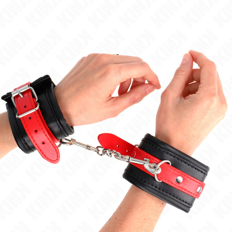 Black wrist support with adjustable red belt 17-28 cm x 6 cm