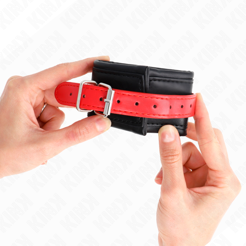 Black wrist support with adjustable red belt 17-28 cm x 6 cm