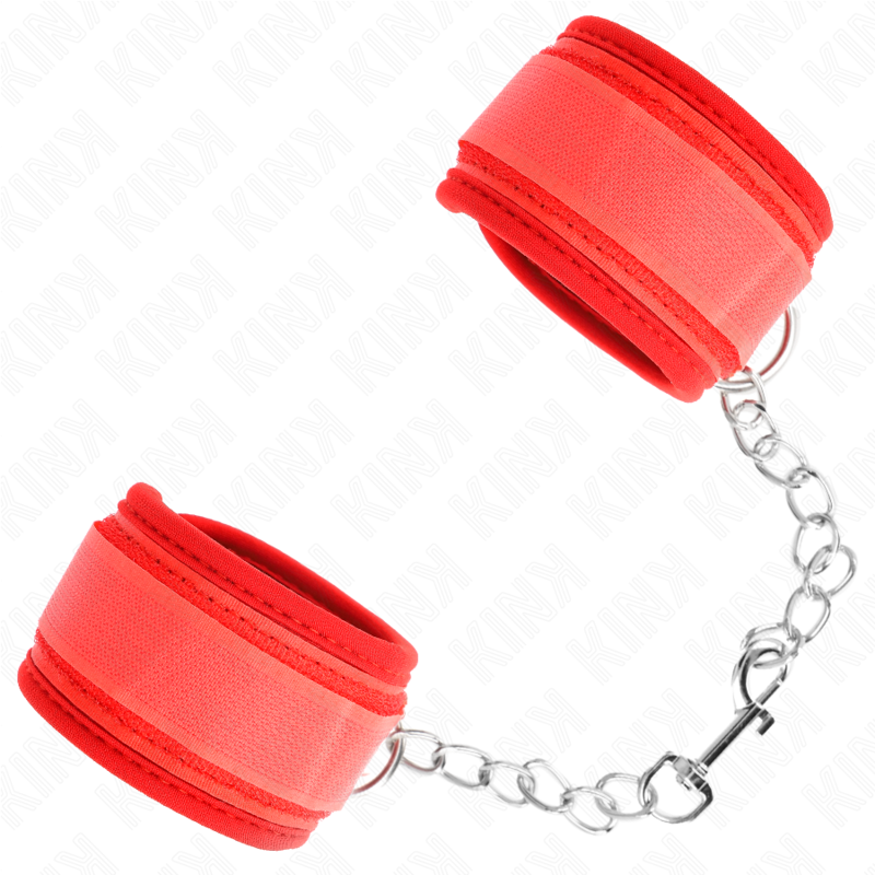 Red neoprene wristbands 42 x 5 cm