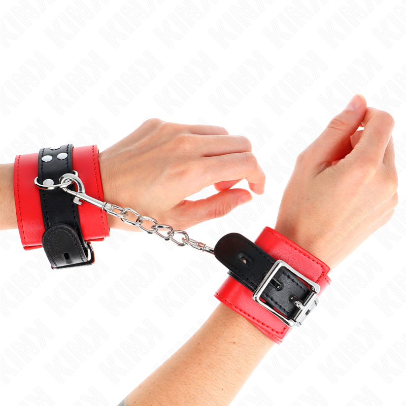 Red wrist support with adjustable black belt 17-28 cm x 6 cm