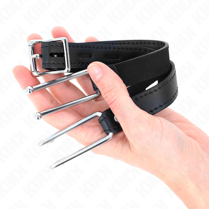 KINK - 11.5 CM METAL HOOK STICK WITH ADJUSTABLE LEATHER STRAP 39-58 CM X 2 CM