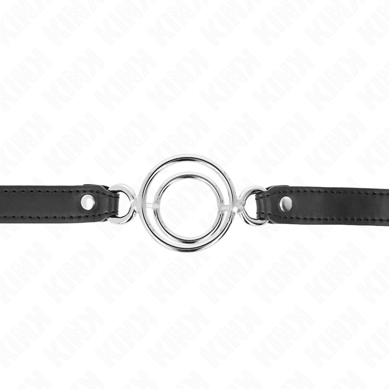 Gag with several o-rings 5 cm black 63 x 2.5 cm