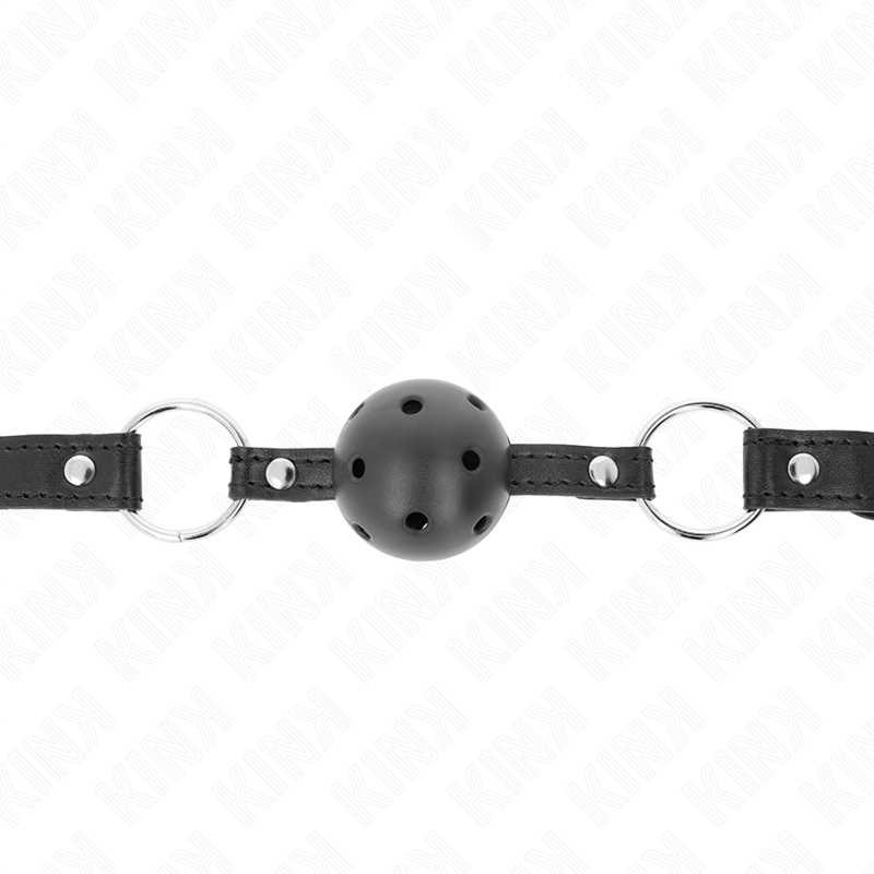 Black hollow hard ball 4.5 cm gag model 1 63.5 x 2 cm
