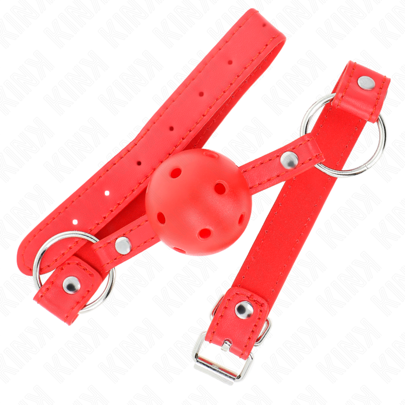 Breathable stick 4 cm with double rivet model 1 red 62.5 x 2.5 cm adjustable 42-58 cm