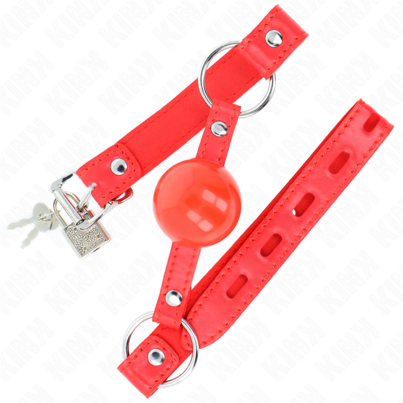 TPE ball gag 4 cm with rojo lock 60 x 2 cm