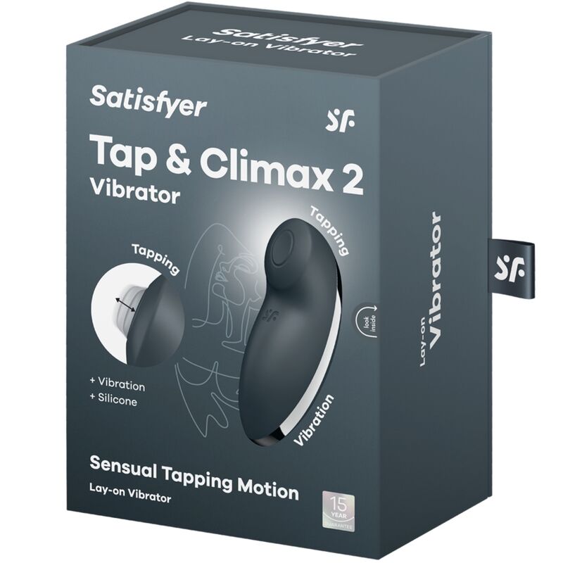 Tap &amp; Climax 2 Vibrator &amp; Stimulator Grey