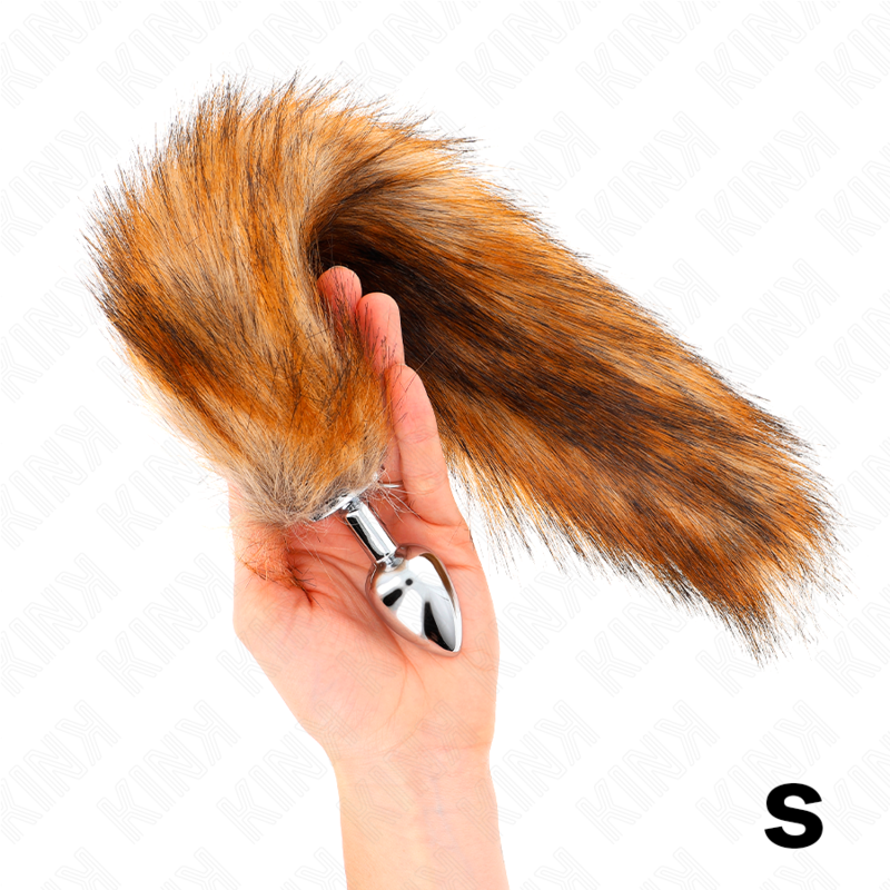 KINK - ANAL PLUG SIZE S 7 X 3 CM WITH 40 CM BROWN SYNTHETIC TAIL